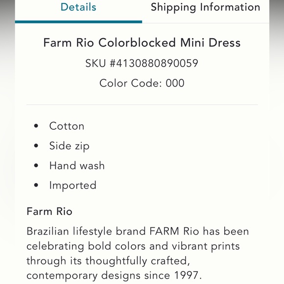FARM Rio Colorblocked Mini Dress Size medium - Picture 12 of 13